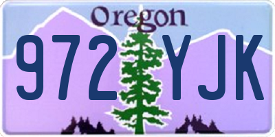 OR license plate 972YJK