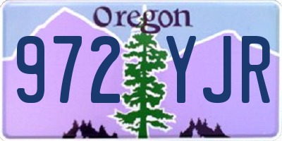 OR license plate 972YJR