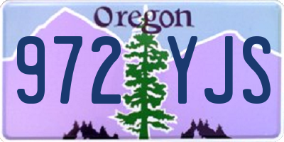 OR license plate 972YJS