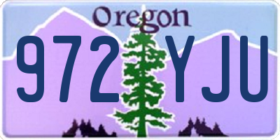OR license plate 972YJU