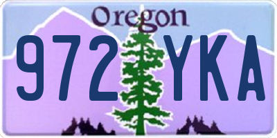 OR license plate 972YKA