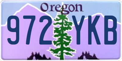OR license plate 972YKB