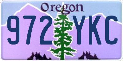OR license plate 972YKC