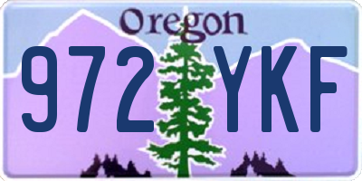 OR license plate 972YKF
