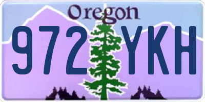 OR license plate 972YKH