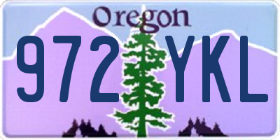 OR license plate 972YKL