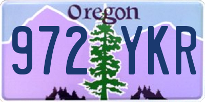 OR license plate 972YKR