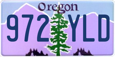 OR license plate 972YLD