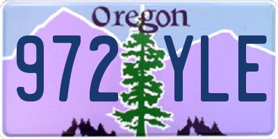 OR license plate 972YLE