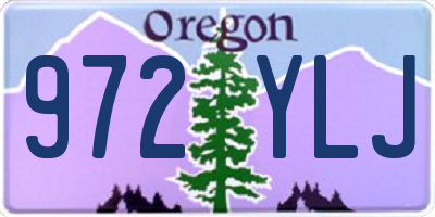OR license plate 972YLJ