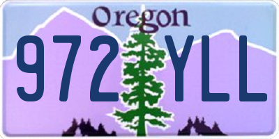 OR license plate 972YLL