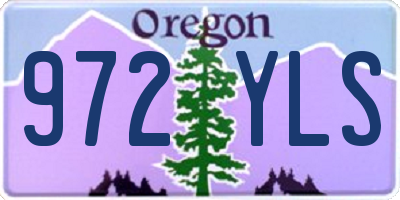 OR license plate 972YLS