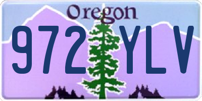 OR license plate 972YLV