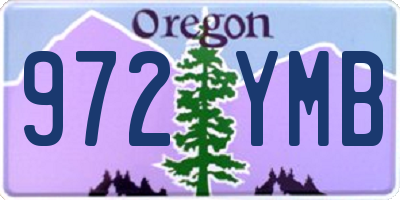 OR license plate 972YMB