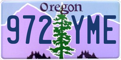 OR license plate 972YME