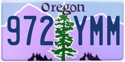 OR license plate 972YMM