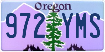 OR license plate 972YMS