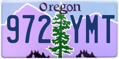 OR license plate 972YMT