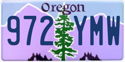 OR license plate 972YMW