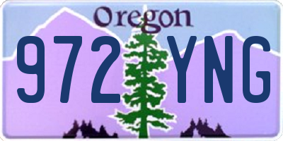 OR license plate 972YNG