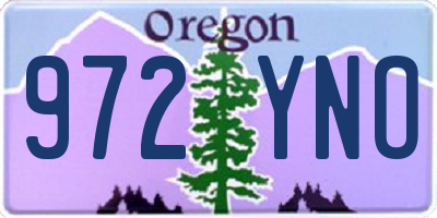 OR license plate 972YNO