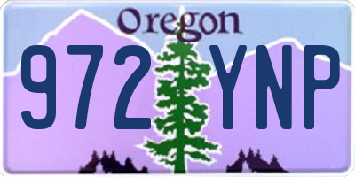 OR license plate 972YNP
