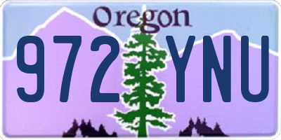 OR license plate 972YNU