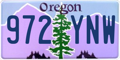 OR license plate 972YNW