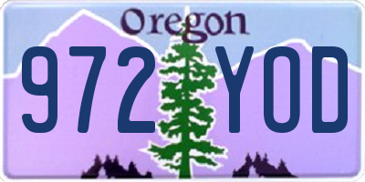 OR license plate 972YOD