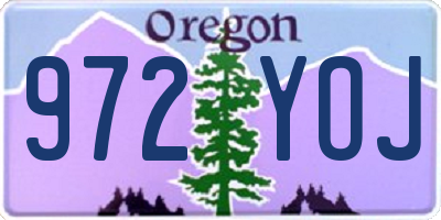 OR license plate 972YOJ