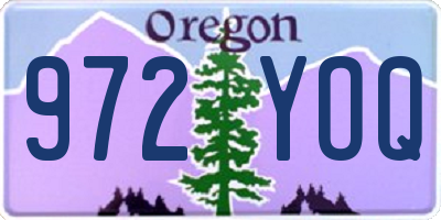 OR license plate 972YOQ