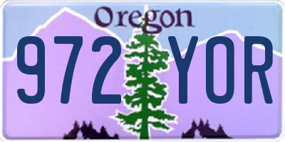 OR license plate 972YOR