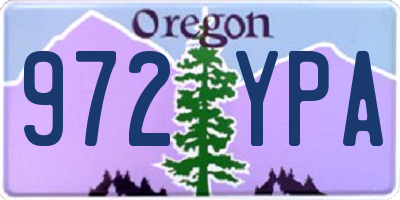 OR license plate 972YPA