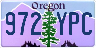 OR license plate 972YPC
