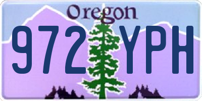 OR license plate 972YPH