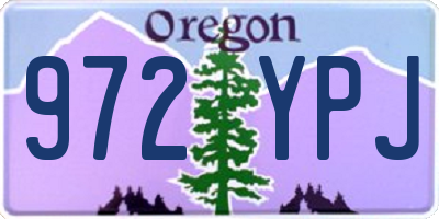 OR license plate 972YPJ