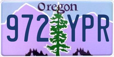 OR license plate 972YPR