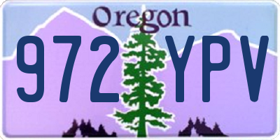 OR license plate 972YPV