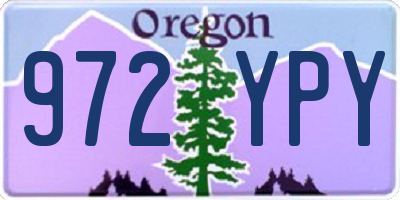 OR license plate 972YPY