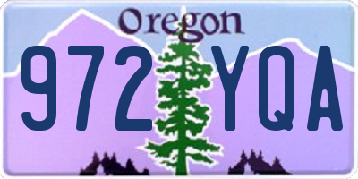 OR license plate 972YQA