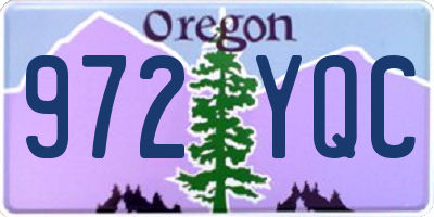 OR license plate 972YQC