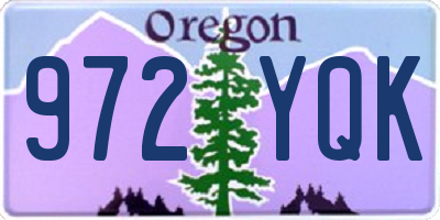 OR license plate 972YQK