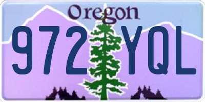 OR license plate 972YQL