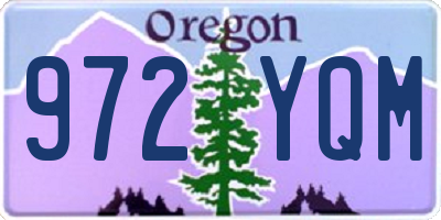 OR license plate 972YQM