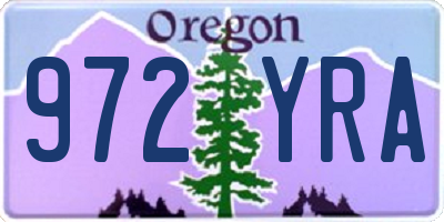 OR license plate 972YRA