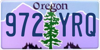 OR license plate 972YRQ