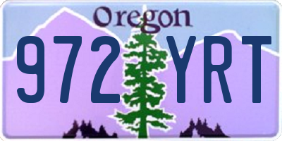OR license plate 972YRT