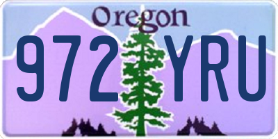OR license plate 972YRU