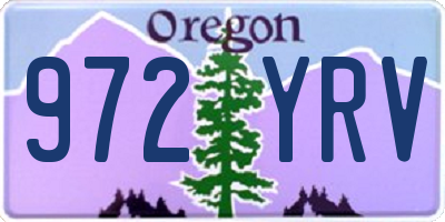 OR license plate 972YRV