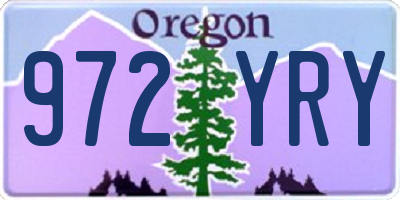 OR license plate 972YRY